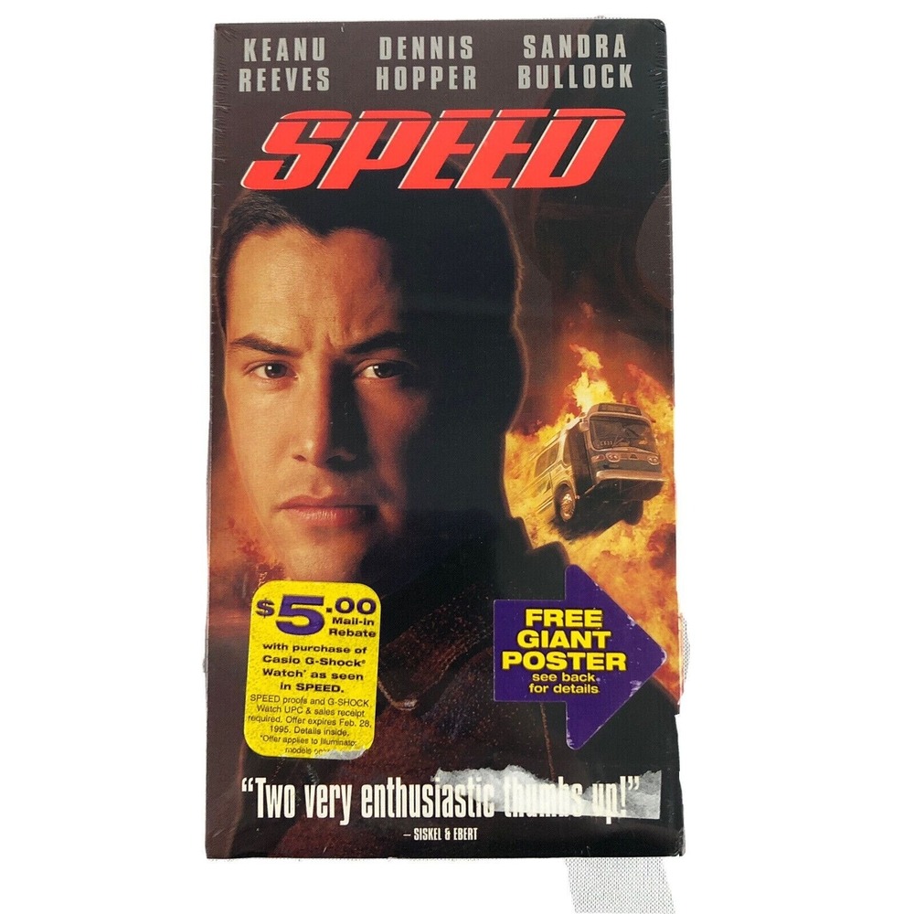 Speed VHS 1994‎ Keanu Reeves Sandra Bullock Unopened Brand New Sealed Movie